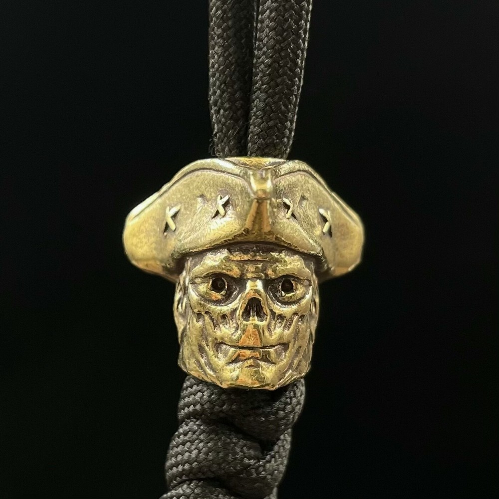 Retro Brass Ghoul beads keychain DIY accessories paracord beads