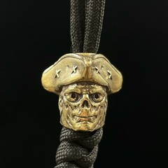 Retro Brass Ghoul beads keychain DIY accessories paracord beads