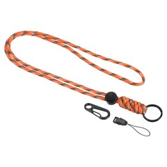20″ Paracord Lanyard Neck Keyring Cord Strap Badge Holder Camouflage Orange