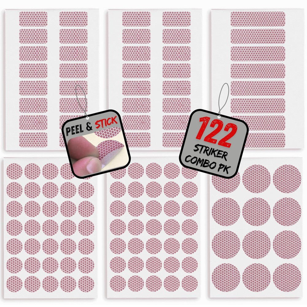 122 Piece Match Striker Variety Pack | Peel & Stick Adhesive Stricker Sticker…