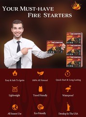 Nvkrvks Fire Starter Squares 192, Natural & Odourless FireStarters Cubes for …