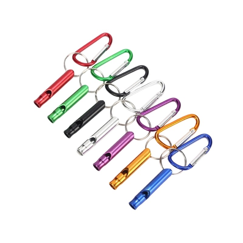Safety Whistle Aluminum Alloys Construction Emergencies Tool Carabiner Clip