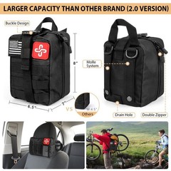 250Pcs Survival Gear Kit with Molle Bag & Emergency Tent – First Aid, Hiking, Ou