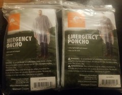 2 PACK Ozark Trail Clear Emergency Rain Poncho – Fits in Pocket ~ Camping Supply