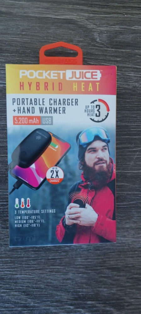 New! PocketJuice Hybrid Heat Portable Charger & Hand Warmer!