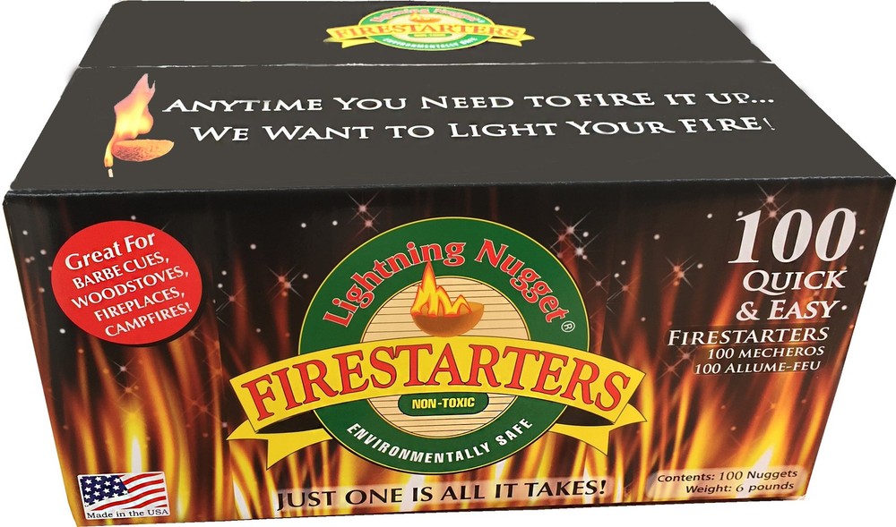 Fire Starter Kit, 100 Count Box, Super Economy for Camping & Survival