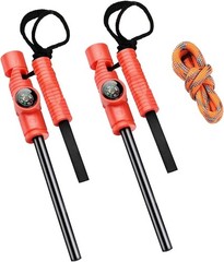 Fire Starter Flint with Paracord and Whistle, AF-381/AF-381