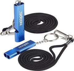 Emergency Whistles Lifeguard Safety Whistle with Lanyard and Keychain for Outdoo
