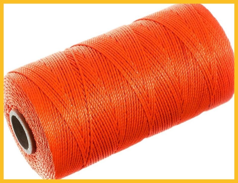 Paracord Planet Twisted Nylon Mason Line 1100 Feet Fluorescent Orange Heavy