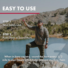 Frontiersman Bear Horn, 130Db Audible up to 0.5 Miles, Nonflammable & Eco-Friend