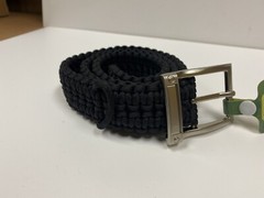 NEW Stone River Gear 550 Lb. Survival Paracord Belt Black Small Waist 28-32