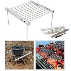 Lightweight Stainless Steel Camping Grill Compact Size Great for Outdoor Meals