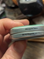 EMPTY Camel Mint Snus Tin Set (2) w/ Phrases 3″ Crafts/Survival/Fishing Storage