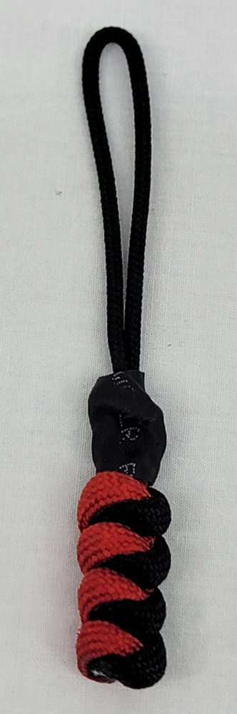 Paracord ~ Red & Black ~ Zipper Pull/Knife Lanyards/Key Fob/Tool Keeper ~ 12