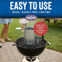 Compact Charcoal Chimney Starter for Grills and BBQs, Quick-Light Tools for G…