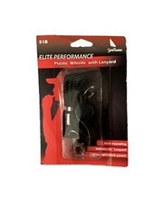Black Plastic Whistle, SafeTGard 50B Elite Performance w/ 36″ Lanyard NIB Unused