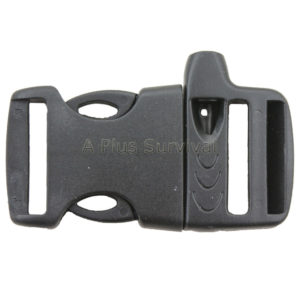 2 Pack Quick Release 1″ Whistle Buckle Paracord Dog Collar Survival Bracelet