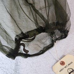 Vintage US Military Insect Head Net Green Army Shade 3 Nylon Size 59 NSN 8415
