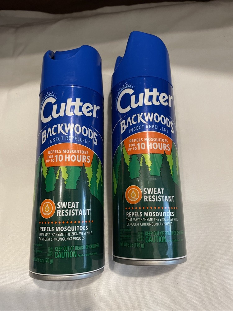 Lot of 2 Cans Cutter Backwoods Insect Repellent 6 Oz Aerosol