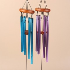 1Pc Classic 6 Tubes Aluminum Pipe Wind Chimes With Hook And Wooden Hanging Tag
