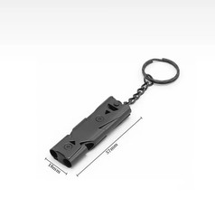 1pc 150DB Double Tube Survival Whistle Steel Emergency Rescue Tool – newest
