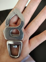 Marine 316 Stainless Steel Quick Release Snap Shackle Fast Eye Hook Rigging