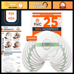 25 Pack Sensor Covers for Libre 3 & Plus – No Glue Center, Pre-Cut, Upgraded Tra