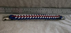 Sanctified Covenant 550 paracord bracelet. Red white and blue. 9.5 in long