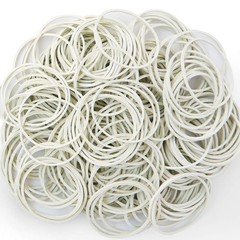 AMUU Rubber Bands office 300pcs white Small for 300 pcs, White
