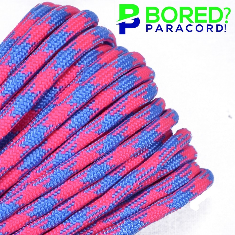 Pink Sky Camo – 100 FT – 550 Paracord Rope 7 strand Parachute Cord