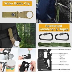 Survival Kits Gift for Men Dad Husband Emergency Gear 19 IN 1 CAMPING FIRE SET