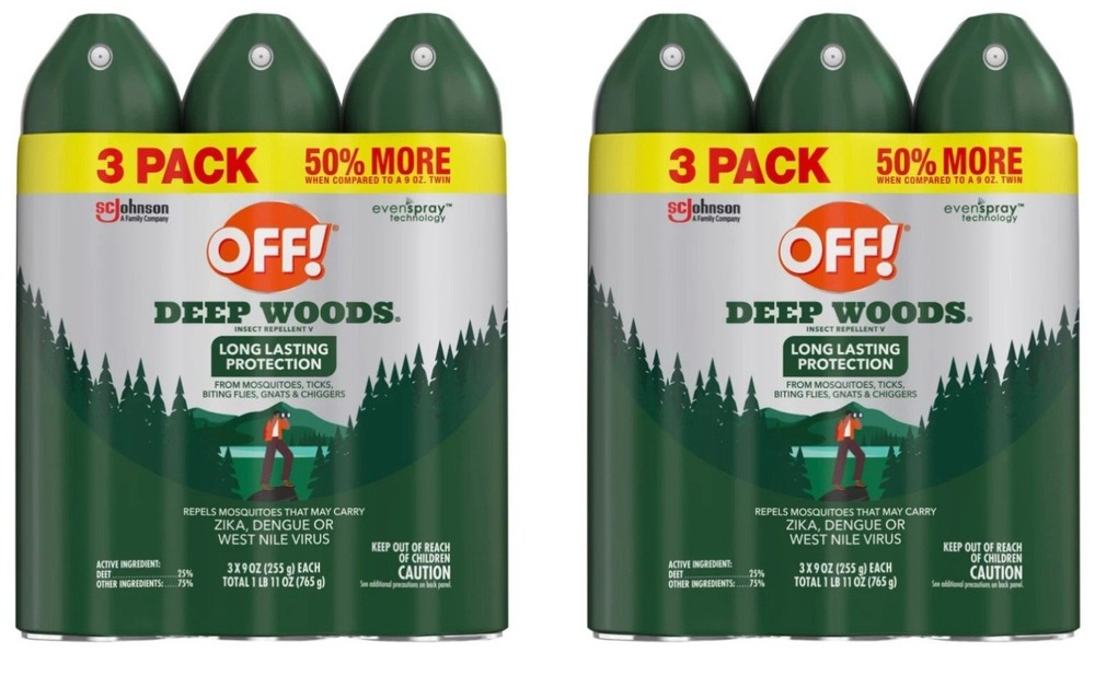 6 OFF Deep Woods Insect Repellent Aerosol Bug Spray Long Lasting Protection 9 Oz
