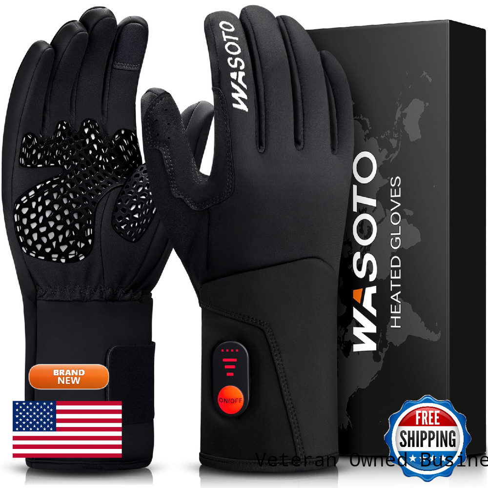 Wasoto Heated Gloves For Men Women7.4V 22.2Wh Electric Rechargeable Windproof