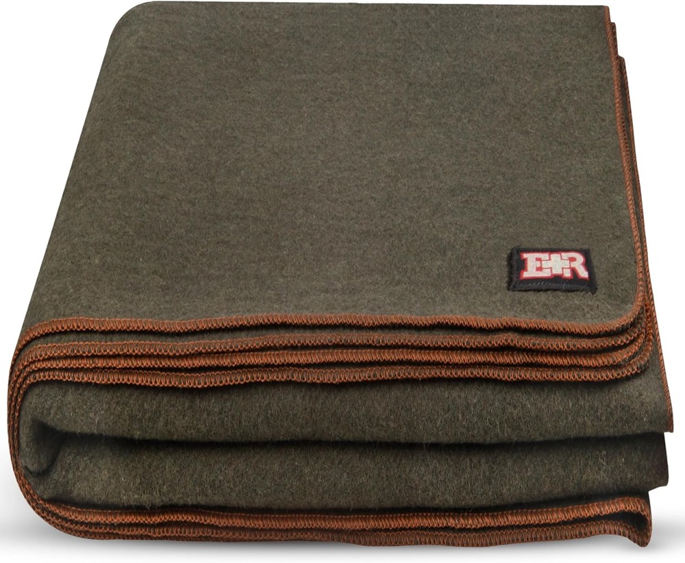 Military Wool Blanket 95% Wool Washable Perfect Outdoors Picnics Travel Car &