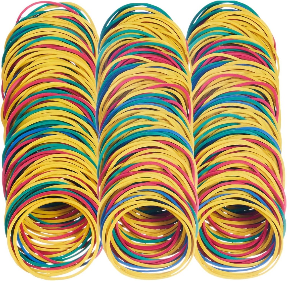 AMUU Rubber Bands 500pcs size 19#19 rubber band Blue,yellow,red,green