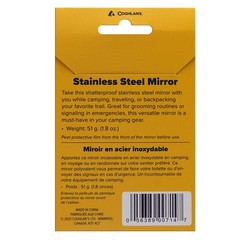 Coghlan’s Stainless Steel Mirror, Unbreakable for Travel, Camping, Hiking, Pack