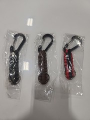 Paracord Keychain With Carabiner And Key Ring Set Of 3 Green Brown Red/black