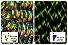 550 Paracord Galaxy (Rainbow) Made in the USA Nylon/Nylon (100 ft)