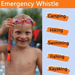 Emergency Whistle, 120db Safety Whistle Survival Shrill Loud for Camping Hiking