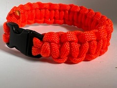 Neon Orange Paracord Bracelet – made in USA