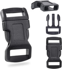 60 Pack 1/2″ Paracord Buckles Clips, Curved Paracord Bracelets Buckle, Plastic S