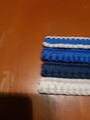 8″ Paracord Bracelet With Copper Wire Core – 4 Pack – Blue, White, & Navy