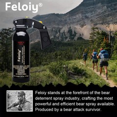 Feloiy 16 oz. Bear Repellent Spray, 35 ft Range NEW EPA Approved