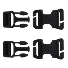 2Pcs Reusable Pom Backpack Buckles Convenient Outdoor Strap Buckles Black