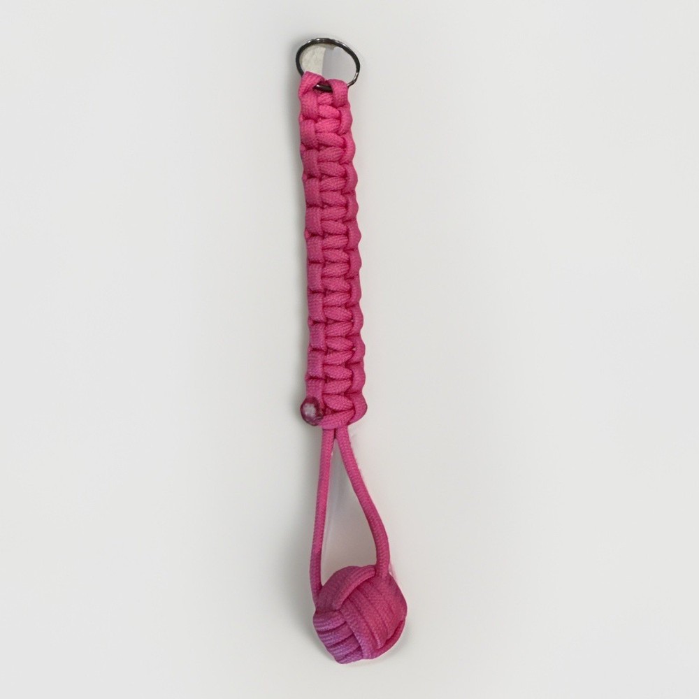 High Quality U.S.A. PINK Monkey Fist Paracord Keychain
