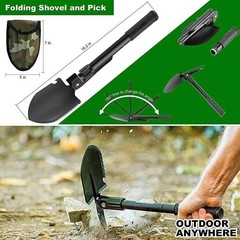 Survival Kit, 142Pcs Survival Gear and Supplies with First Aid Kit Pouch Shovel