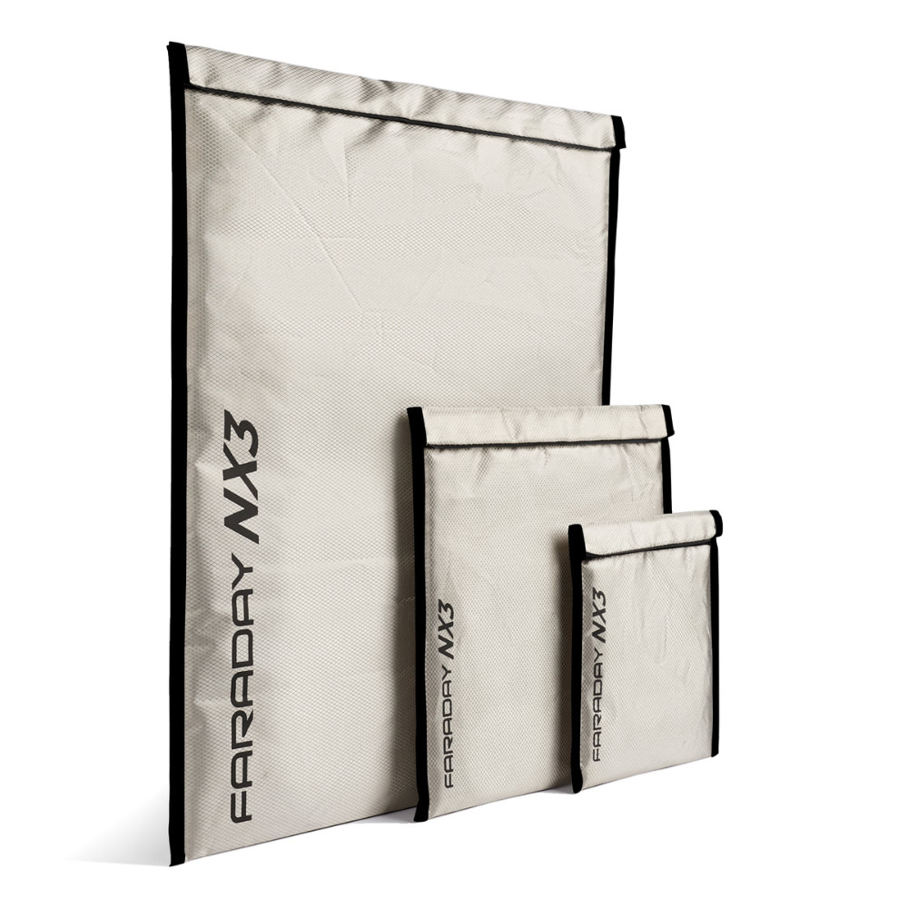 Faraday 3 PC Small Kit NX3 RFID Block Triple-Layer CYBER Fabric Bags
