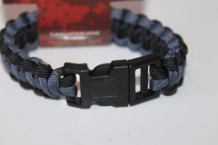 SecureLine Lehigh Survival Bracelet Military Grade Nylon Paracord Large Black