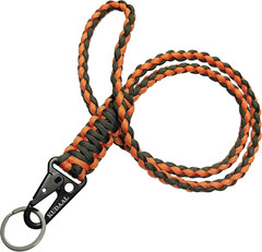 Paracord Lanyard Keychain – Heavy Duty Key Strap with Whistle & Badge ID Wallet