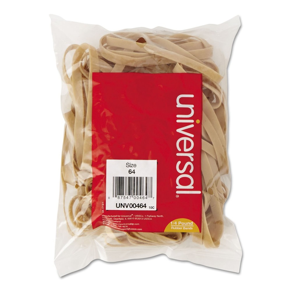 Rubber Bands, Size 64, 0.04″ Gauge, Beige, 4 oz Box, 80/Pack Beige